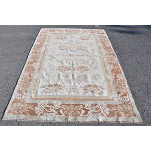 พรมปูพื้น38x85ft สไตล์ตุรกีวินเทจคลาสสิกสีเบจหญ้าทะเลสีน้ำตาลห้องโถงขนาดใหญ่รูปสี่เหลี่ยมผืนผ้าเย็บปะติดปะต่อกันรูปแบบนามธรรมสำหรับตกแต่งห้อง - Product Image 1