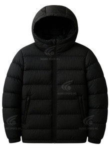 Streetwear à bulles à la mode veste d'hiver nouveauté Logo personnalisé hommes veste bouffante manteau brillant vêtements de plein air confortable - Product Image 2