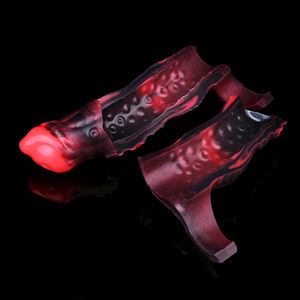 Hot Penis Sleeve Extender Eichel Vibrierendes Kondom für Männer Schwanz ver größerer Penis Delay Time Vibrator mit Cockring für Paar Männer - Product Image 5