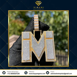 Pendentif Hip Hop Clouté en Argent Sterling 925 Plaqué Or Rose Moissanite VVS Diamant à Prix Raisonnable - Product Image 5