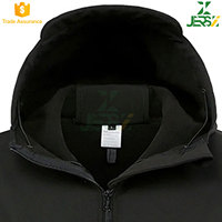 Veste Softshell Tactique Unisexe Noire Grande Taille Imperméable Respirante Coupe-Vent Automne à Capuche Fermeture Éclair Extérieur