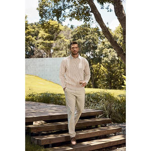 Pull en cachemire respirant à logo personnalisé, design tendance, vente en gros, col rond classique, vêtements pour hommes, logo sur le devant - Product Image 4