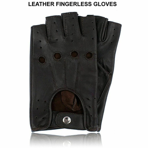 Gants de sport fins à demi-doigts, pour sports de plein air, moto, cyclisme, entraînement en salle de sport, gants en cuir respirants à doigts courts, en provenance du Pakistan - Product Image 4