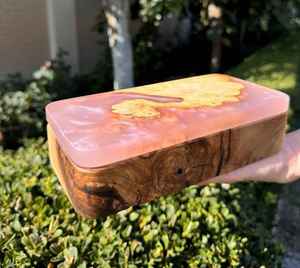 TIMELESS CRAFT Handmade Eco-Friendly <b>Resin</b> Jewelry Box Hand-painted Epoxy <b>Resin</b> Inlay Rustic Keepsake Box Perfect <b>Gift</b> for Him - Product Image 2