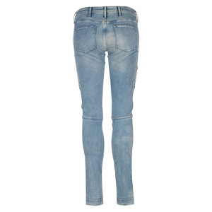 Nuevas llegadas: Pantalones vaqueros cargo de mezclilla lavados para mujer, de cintura alta, pierna recta, ecológicos, transpirables, estilo urbano, para entrenamiento, con bolsillos. - Product Image 2
