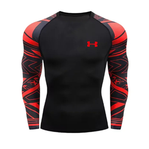 <b>Mens</b> Custom Rash <b>Vest</b> Long Sleeve <b>Compression</b> Shirt Quick Dry Rashguard Sublimation Rash Guard <b>Men</b> Quantity Top Customize - Product Image 1