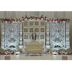 Srilankan mariage Shagun cérémonie scène configuration Royal mariage réception scène décor sud-indien Style mariage scène décoration UK - Product Image 1
