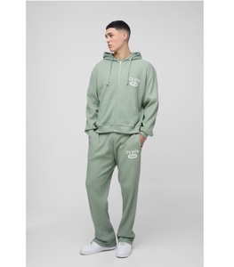 ชุดกีฬาแนวสตรีทสำหรับผู้ชายชุดวอร์มมีฮู้ดสองชิ้นชุดวิ่งโลโก้ที่กำหนดเองชุดออกกำลังกายในเมืองขนาดใหญ่ - Product Image 4