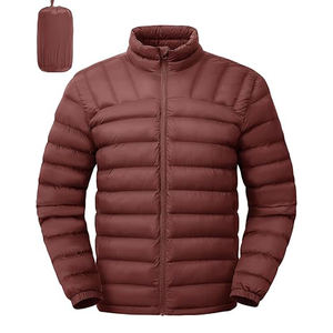 Men's Customizable High Street Style Winter Canvas <b>Puffer</b> <b>Jacket</b> <b>Thin</b> Stand Water-Resistant Wind Resistant Quick Dry Breathable - Product Image 1