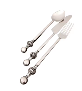 ชุดเครื่องใช้บนโต๊ะอาหารสแตนเลสสตีลด้ามยาวช้อนกวนกาแฟทำจากมิเรอร์เหล็กสำหรับงานแต่งงานโรงแรมของขวัญคริสต์มาส - Product Image 1