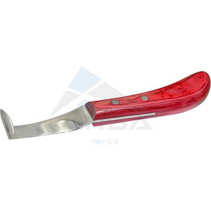 Premium Double <b>Edged</b> Hoof Knife Farrier Stainless Steel Blade <b>Wooden</b> Handle Multifunctional Horseshoe Knife Hoof <b>Trimming</b> Horses - Product Image 4