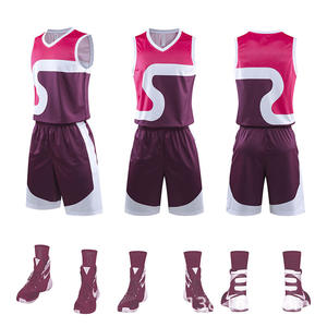Uniforme de basket-ball avec Logo imprimé par Sublimation personnalisé, ensemble de maillot de basket-ball vierge entièrement imprimé, nouveau Kit pour jeunes - Product Image 4