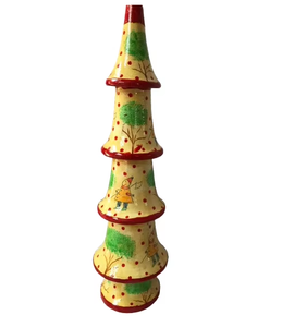 Accesorios elegantes de Cachemira hechos a mano para árbol de Navidad con diseño tradicional de Arte de papel Mache - Product Image 3