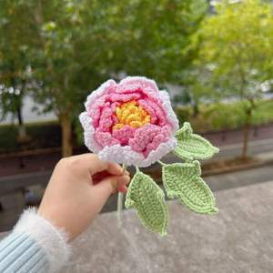 Flores de Peonía Tejidas a Crochet, Adornos Hechos a Mano, Regalos Decorativos, Para Regalar a Amigos, Arreglos Florales, Flores Tejidas - Product Image 5