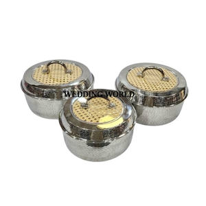 Ensemble de deux chauffe-plats en métal dernière collection de casseroles de créateur faites à la main taille personnalisée nouveau pot en métal - Product Image 5