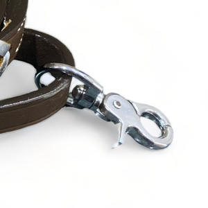 Orse Equipment Rênes de cheval en cuir tressé Feuille de dentelle Mantellic argentée 8 pieds de long Taille complète du cheval Rênes de cheval en cuir véritable - Product Image 2