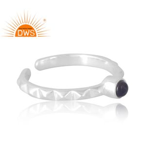 Anillo de piedras preciosas de iolita Natural de Plata de Ley 925, joyería personalizada para mujer, regalo para ella - Product Image 4