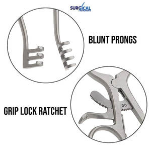 Rétracteur Weitlaner, conception professionnelle, acier inoxydable, instruments chirurgicaux de haute qualité, rétracteur manuel auto-retenant - Product Image 5