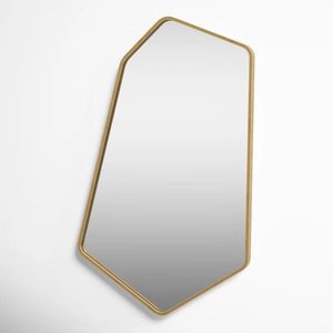 Miroir mural décoratif hexagonal classique moderne en or, miroir de forme polygonale, décoration d'intérieur - Product Image 5