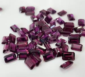 พลอยโกเมนโรโดไลต์สีชมพูธรรมชาติพลอยโกเมนตัดขนาดแปดเหลี่ยม7x9มม. พลอยโกเมนแบบหลวมสีชมพู - Product Image 3