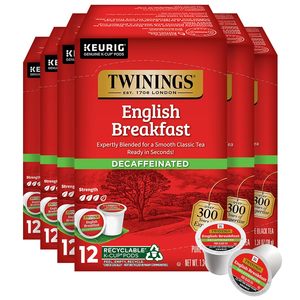 Twining SABOR FRESCO: 6 cajas de 12 Té Descafeinado English Breakfast en K-Cups, 72 unidades - Product Image 1
