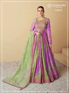 Traje Anarkali Real para Mujer, Conjunto Étnico Clásico, Perfecto para Fiestas, Bodas, Festivales, Celebraciones y Ocasiones Culturales - Product Image 6