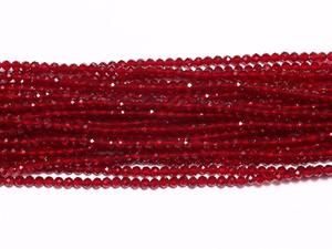 Light Siam Color Hydro Quartz Rondelle Micro Faceted Beads 2mm, 3mm,4mm Brillant Rond Hydro Bead Perles en vrac pour la fabrication de bijoux - Product Image 3