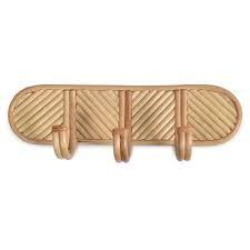Cintres en bois de bambou de rotin respectueux de l'environnement minimaliste pour les cintres de vêtements de décor à la maison d'enfants de bébé - Product Image 4