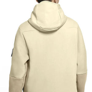 Sweat à capuche de sport en molleton d'hiver 6XL à fermeture éclair pour hommes imprimé sur tout le tissu éponge graphique motif solide-Direct usine - Product Image 2