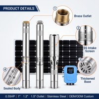 Pompe à eau solaire pour puits profond AC/DC 24v 48v 72v 110v pour puits profond et irrigation