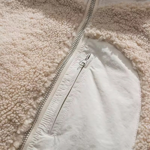 High Quality Manufacturer OEM Custom Logo Oversized <b>Men</b> Winter Fleece <b>Sherpa</b> Full Zipper <b>Jacket</b> for <b>Men</b> <b>Men's</b> Fleece Clothing - Product Image 5