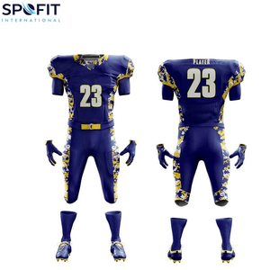 ชุดยูนิฟอร์มอเมริกันฟุตบอลแบบใหม่ สีสันปรับแต่งได้ สำหรับผู้ชาย ไซส์พลัส แขนสั้น ชุดเซ็ต พร้อมปักชื่อทีมตามสั่ง - Product Image 5