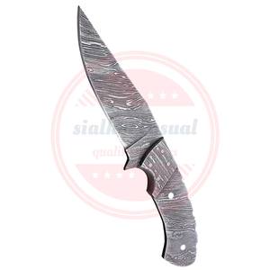 Lames vierges en acier damas faites à la main pour couteau couteaux de Camping en plein air ébauches de lame - Product Image 2