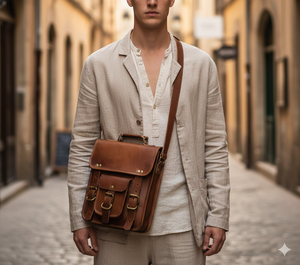 Bolso bandolera de cuero Vintage pequeño de 11 pulgadas personalizado, bandolera Retro, bandolera de hombro, accesorios de cuero personalizados hechos a mano - Product Image 1