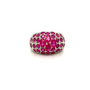 Bague en pierre de rubis faite à la main pierre précieuse naturelle bague en argent sterling diamant empilable bijoux faits à la main pour les cadeaux - Product Image 1