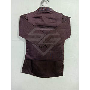 Elegante Conjunto de Kurta Pajama Tradicional para Niños con Chaleco, 100% Algodón de Secado Rápido - Product Image 2