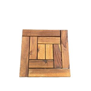 Carreaux de terrasse en bois d'acacia installés par clic au design moderne carreaux carrés IPe imperméables en usine du Vietnam jardin lisse extérieur - Product Image 4