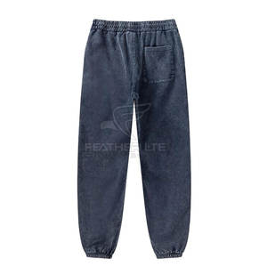 Pantalones de correr de lavado ácido para hombres modernos con diseño de tobillo acanalado y ajuste clásico - Product Image 2