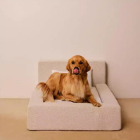 Coussin de lit pour chien moderne 100% coton, confortable, pour chien et chat, meuble de salon, amovible, lavable, portable