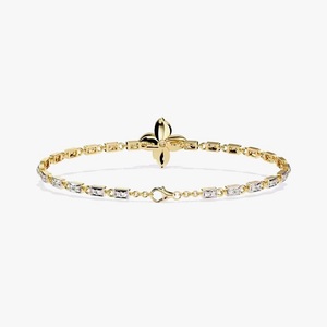 Diseño personalizado oro amarillo Moissanite flor pulsera Moissanite piedras plata/10K/14K oro amarillo mujeres joyería fina - Product Image 2