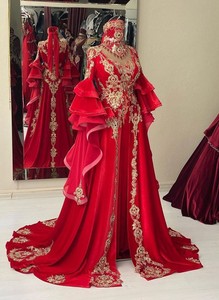 Vestido de noche con estampado Floral de diseñador turco, vestido de novia elegante, estampado Digital transpirable alto, patrón de cintura Natural - Product Image 3