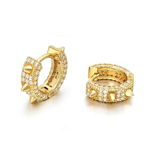 Boucles d'oreilles créoles en diamant naturel en argent sterling 925 pour femmes de qualité supérieure Design attrayant Boucles d'oreilles fines Vente chaude Bijoux de mode - Product Image 4