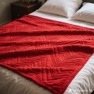 ผ้าห่มขนแกะนุ่มสบายดีไซน์ลายนูนขนาดเดียวสุดหรู - Product Image 1