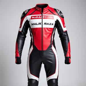Combinaison de course de moto Elite | Malik Raza fabriqué | 1.3mm de peau de vache et armure CE | Options de personnalisation complètes disponibles - Product Image 1