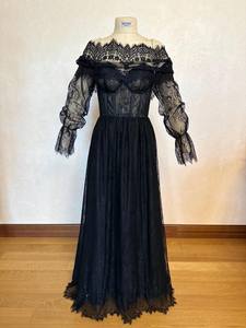 Black Gothic <b>Wedding</b> Prom <b>Dress</b> Sparkly Corset Evening Ball Gown Long Chantilly <b>Lace</b> Halloween Maxi Elegant Party <b>Dress</b> - Product Image 5