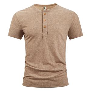 Haute qualité 100% coton hommes T-Shirt en gros recadrée classique grande taille manches courtes respirant tricoté tissu - Product Image 1