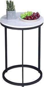 Table basse indienne de luxe moderne avec dessus en marbre et base en métal antique pour l'entrée de l'hôtel, l'appartement, la chambre à coucher et le salon. - Product Image 6