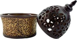 Handmade Wholesale Middle Eastern Style Luxury Ceramic Home Decoration Brown And Black <b>Incense</b> <b>Burner</b> - Product Image 4