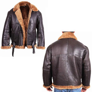 Chaqueta de Cuero para Hombre, Hecha en Pakistán, 100% Cuero, Alta Calidad, Cuello Largo Acolchado, Delgada, Resistente al Viento, Chaquetas de Invierno Personalizadas - Product Image 3