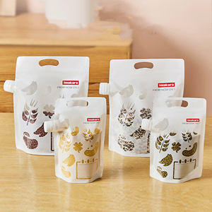 Trong suốt tái sử dụng chống ẩm niêm phong thực phẩm lưu trữ túi nhựa bao bì Gạo ngũ cốc Túi xách tay Túi vòi - Product Image 6